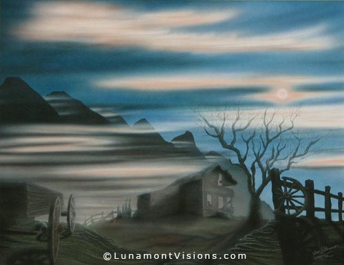 Airbrush Painting of Misty Mountain Ranch