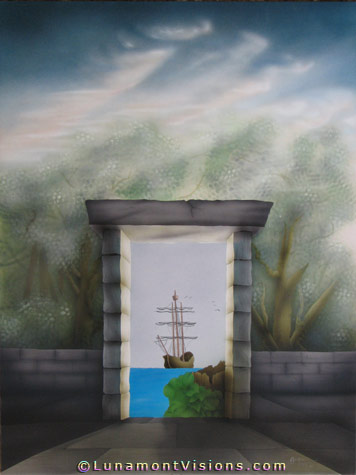Airbrush Painting of Portal © Steve Romano