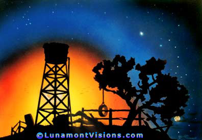 Airbrush Painting of Water Tower